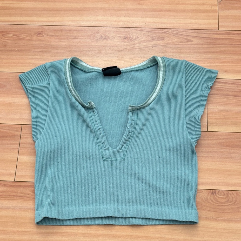 BDG Seafoam Ribbed Top